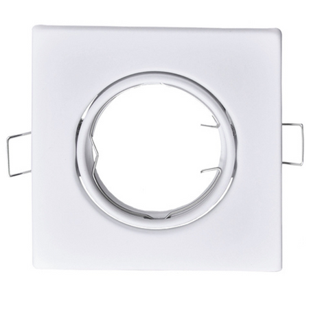 3x GOLDLUX (Polux) čtvercová bílá pohyblivá halogenová žárovka + GU10 3.5W LED žárovka