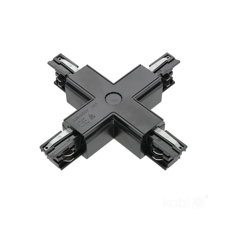 Přípojnicový spínač 3-vodičový X venkovní černý Kobi