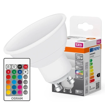 GU10 LED žárovka 4.5W = 25W 250lm RGBW 120° OSRAM Star Pilot