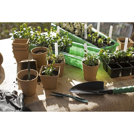 10x rašelinová paleta 3x4 15.5 x 11.5 cm pro výsev sazenic Prošívání Biologicky rozložitelný čtverec