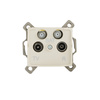 TV-2xSAT anténní zásuvka čtvercová béžová LOGI Kanlux
