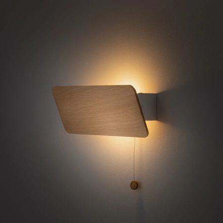 OSLO 9700 Nowodvorski dřevěné nástěnné svítidlo E14 Dřevo + ocel Minimalistické nástěnné svítidlo