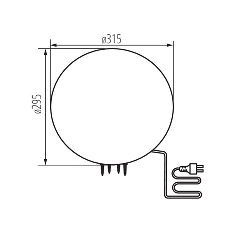 Venkovní kulové LED svítidlo E27 IP65 Ground Grey STONO Kanlux
