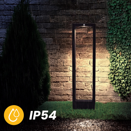 LED solární zahradní lampa Stojící dekorativní tyč Senzor pohybu a soumraku IP54 4000K