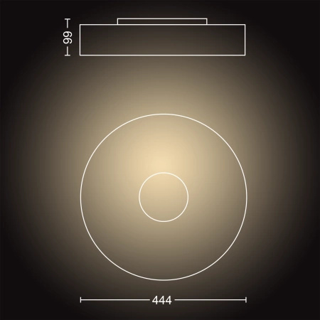 LED stropní světlo FAIR White 25W CCT PHILIPS HUE Bluetooth Zigbee + stmívač