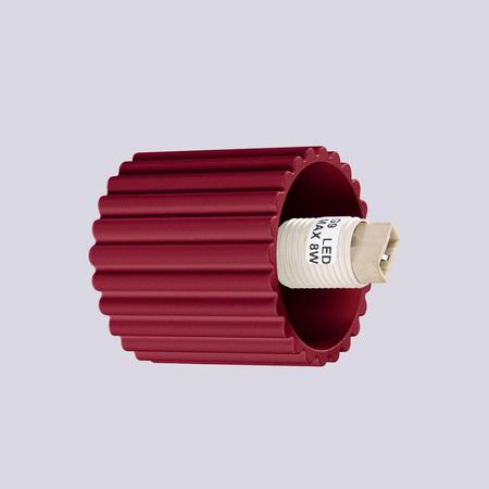 Koupelnové nástěnné svítidlo G9 Round Maroon Modern Matte IP44 Halo Sollux