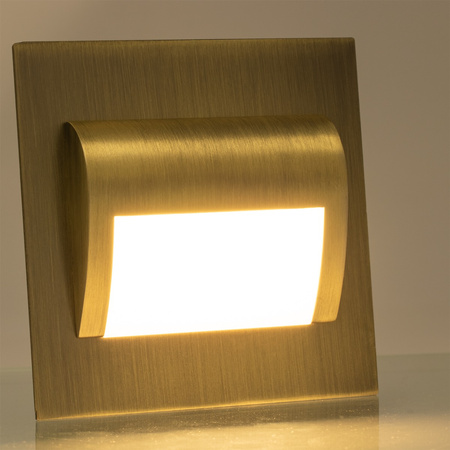 LED svítidlo na schodiště 1.2W Teplá bílá mosaz DECORUS 9 ProVero