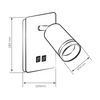 Nástěnná lampa 6W 300lm 4000lm Neutrální 120° GU10 černá PARIS Sanico Goldlux