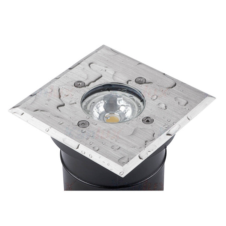 GU10 KANLU IP67 IK08 Square Flush Mounted Silver Podsklepní svítidlo BERG KANLUX