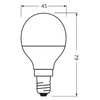 LED žárovka kulová E14 P45 4,9W = 40W 470lm 4000K neutrální 200° Ledvance