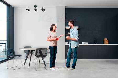 Nástěnné svítidlo Stropní svítidlo Nastavitelné LED GU10 Round Black Enali Kanlux