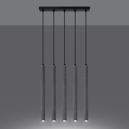 PASTELO 5L 5xG9 Betonové závěsné svítidlo Moderní SOLLUX