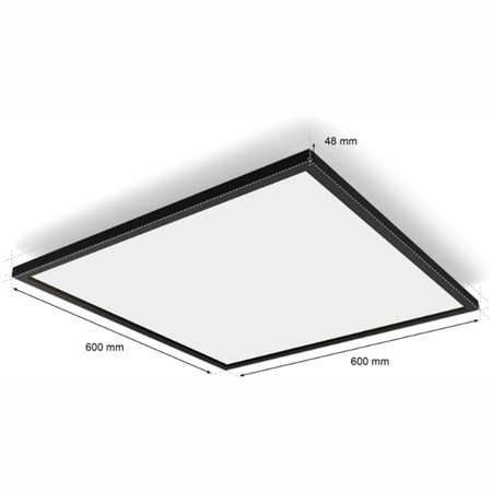 LED panel pro povrchovou montáž Aurelle Black 39W CCT 60cm PHILIPS HUE Bluetooth + stmívač