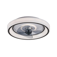 Plafond LED stropní světlo 67W 5850lm 3000-6000K CCT stmívatelné dálkové ovládání černé moderní Horacio Rabalux