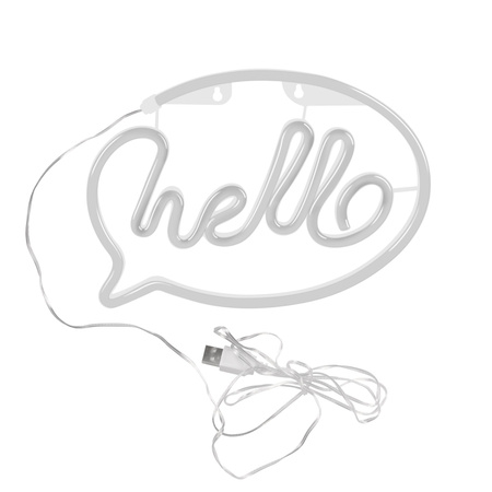 Dekorativní LED lampa na baterie 3W White Neon Sanico Goldlux