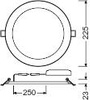 LED panelové bodové svítidlo 22W 1920lm 4000K neutrální síťové bílé svítidlo Ledvance