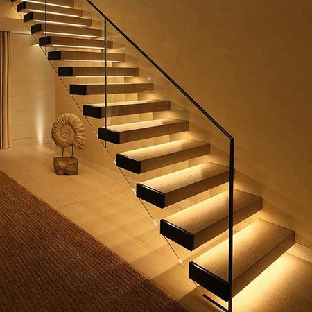 Zapuštěný eloxovaný hliníkový LED profil 1 m s průhledným difuzorem pro LED pásky + krytky P Ecolight series