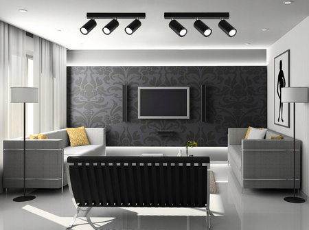 Bodové nástěnné svítidlo Bodové LED stropní svítidlo pro povrchovou montáž ČERNÁ Černá Moderní GU10 x3