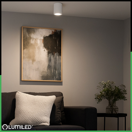 Povrchová montáž HALOGEN Spot Tuba Movable LUNDO GU10 LUMILED Round White 80mm