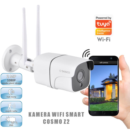 COSMO Z2 IP65 Full HD 2Mpx venkovní kamera Tuya SMART WIFI GOLDLUX (Polux) PIR