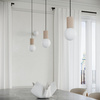 Závěsné svítidlo Závěsná lampa G9 kulatá béžová Moderní matná lampa Halo Sollux