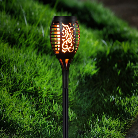 Solární zahradní lampa LARGE TORCH LED efekt plamene 1700K