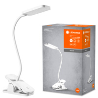 LED stolní lampa Clip nastavitelná 5,2W 80lm 4000K neutrální stmívatelná baterie bílá Panan Ledvance