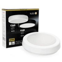 LED stropní svítidlo do koupelny s povrchovou montáží 12W 1260lm 4000K 120° bílá IP65 Nairos Kobi