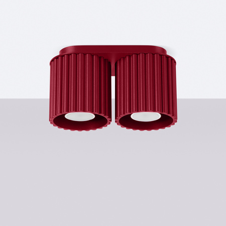 Povrchová montáž 2x GU10 hliníková burgundská Aura Deep Space SL.1820 Sollux