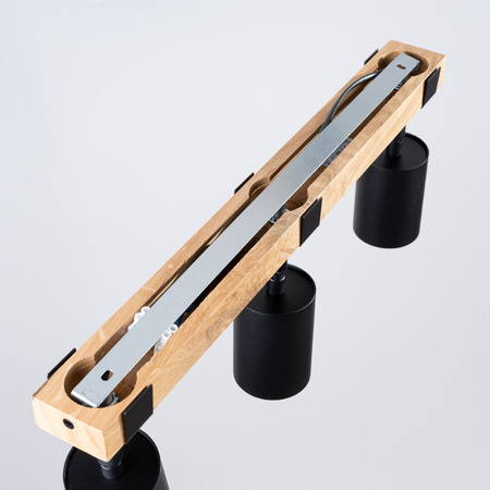 Stropní svítidlo FAGER 3xGU10 Reflector Moving Black Skandinávské SOLLUX