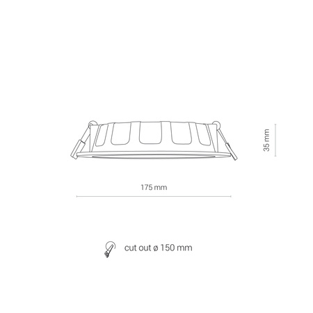 LED zapuštěné koupelnové stropní svítidlo CL KOS 8776 16W 4000K IP44 White Nowodvorski