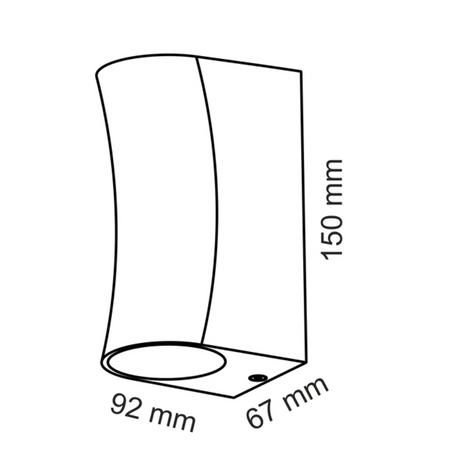 LED zahradní nástěnné svítidlo 2x GU10 BOSTON DOUBLE BLACK GOLDLUX (Polux)