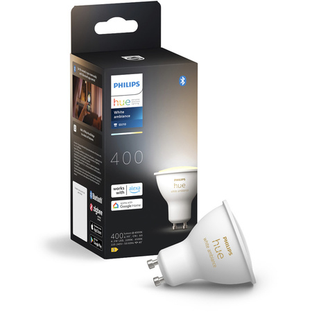 LED žárovka GU10 s reflektorem 4,2 W = 50 W 400 lm 2200-6500 K CCT SMART Smart Bluetooth ZigBee White Ambiance Philips HUE