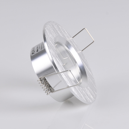 Kulaté stříbrné broušené vestavné svítidlo BORAS Očko MR16 IP44 GOLDLUX (Polux)