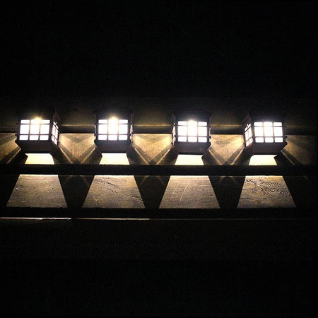 Nástěnné svítidlo Solární LED zahradní fasádní svítidlo IP44 s efektem plamene