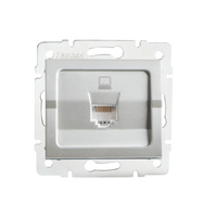 Počítačový jednoduchý konektor RJ45 Square Silver LOGI Kanlux