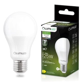 LED žárovka E27 A60 15W = 120W 1952lm 4000K Neutral 260° LUMILED