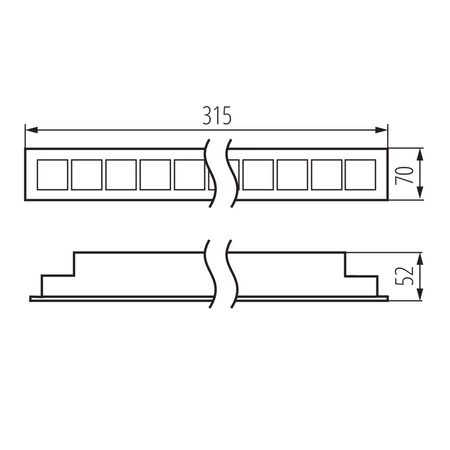 Stropní svítidlo LED 14W 30cm 1550lm 4000K Neutrální 60° Zápustná montáž Černá Kanlux