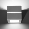 Nástěnné svítidlo LEO LINE E27 Up-Down Ceramic Cube Modern White SOLLUX