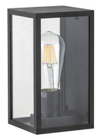 Zahradní lampa LED nástěnná lampa TOPEKA E27 IP54 obdélníková černá RABALUX