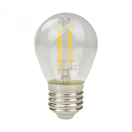 LED žárovka Ball P45 E27 2W 240lm 2700K Warm FILAMENT Ecolight