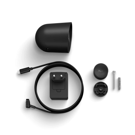 Venkovní kabelová kamera IP 2K QHD 1440p CMOS Black Zigbee WiFi SMART Security Camera Secure Philips HUE