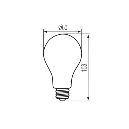 LED žárovka E27 Edison A60 8,5W = 75W 1055lm 2700K teplá bílá Clear XLED Filament Kanlux