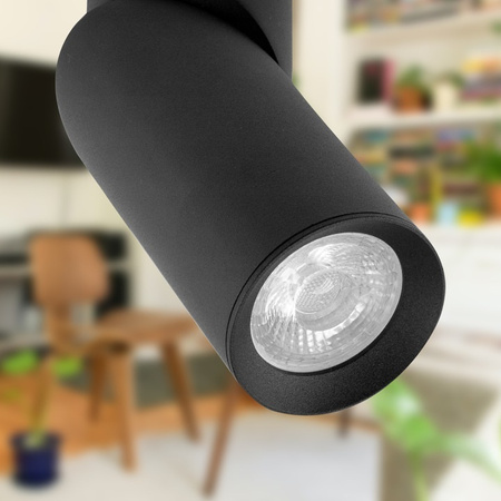 Nástěnné svítidlo 2x GU10 LED. pohyblivé. černé