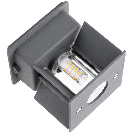 Zahradní nástěnná lampa G9, nastavitelné nahoru a dolů Grafitové PYXIS LUMILED