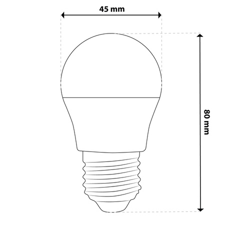 6x LED žárovka E27 kapka P45 8W = 60W 880lm 6500K studená bílá 180° LUMILED
