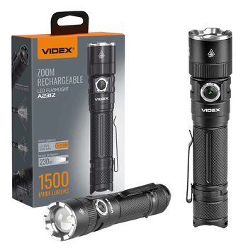 Dobíjecí ruční svítilna LED 20W 1500lm 6 režimů USB-C Vodotěsné IP66 Videx