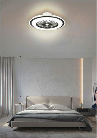 PLAFON LED RODOS FAN stropní svítidlo 72W 2700K-6500K černá + dálkový ovladač