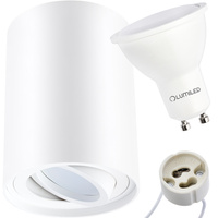 Povrchové Halogenové svítidlo, TUBA SPOT Kulatá 115mm AMAT-L + LED GU10 6W 4000K LUMILED