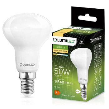Žárovka LED E14, R50 6W = 50W 540lm 3000K Teplá bílá 120° LUMILED